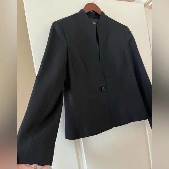 Kasper Rich Black One Button Blazer Women’s Size 12 - Picture 5 of 16